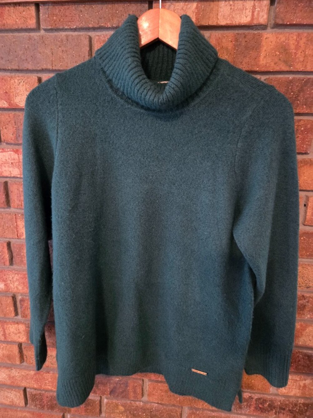 Anne Klein Dark Green Turtleneck Sweater Size S